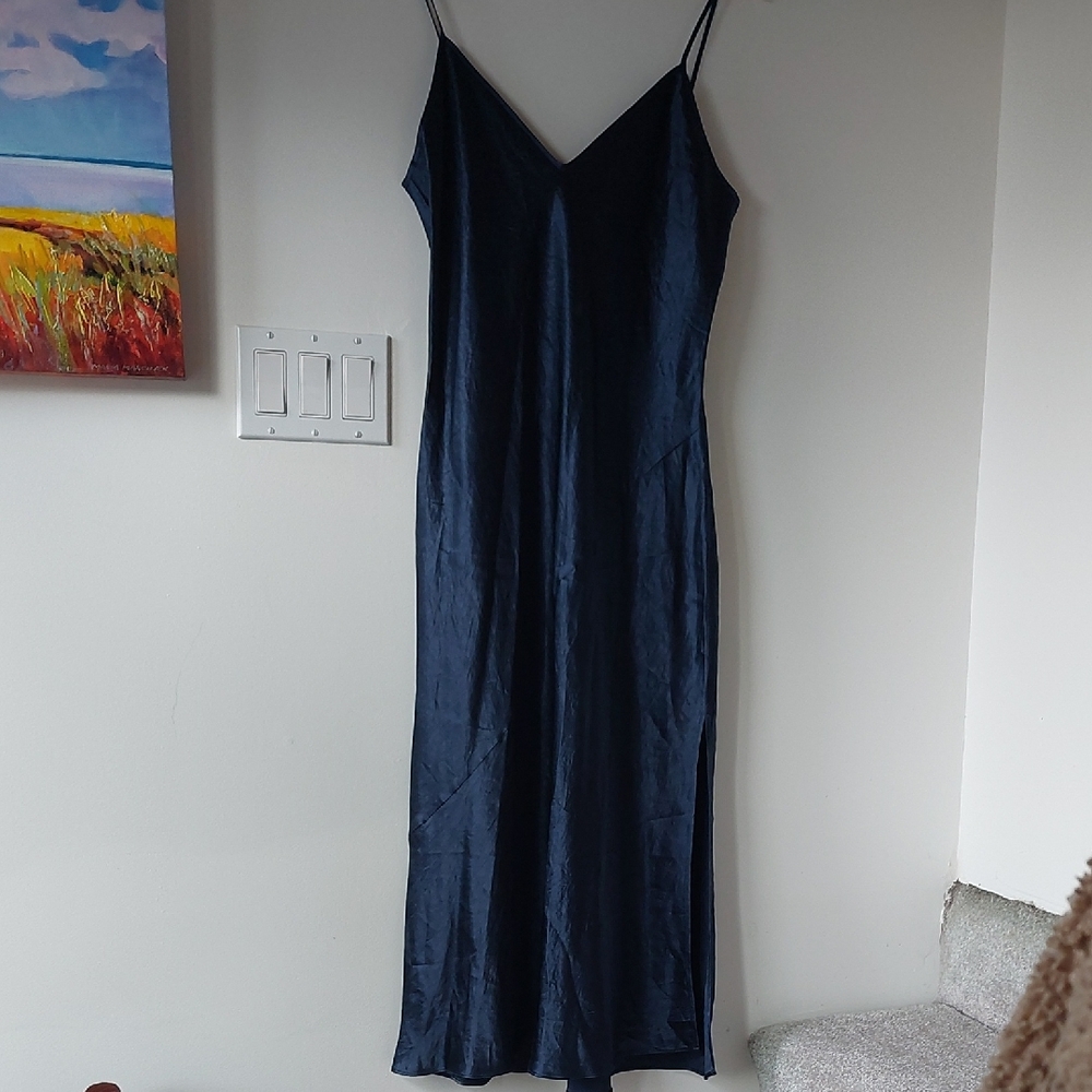 Babaton Deep Navy Midi Slip Dress